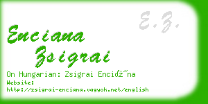 enciana zsigrai business card